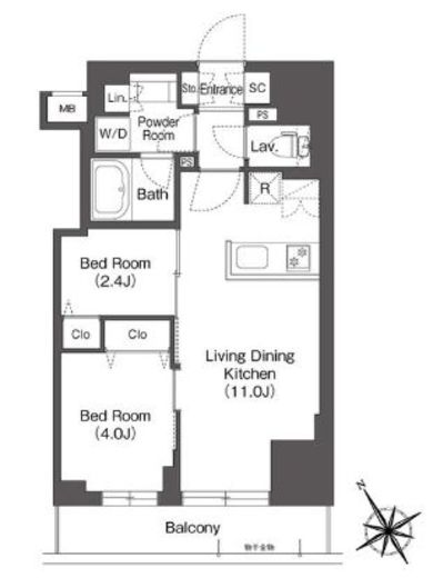 BluRock後楽園 604 間取り図