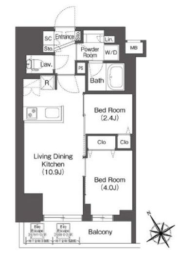BluRock後楽園 901 間取り図