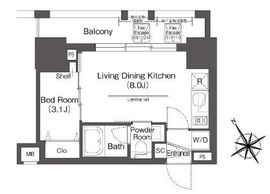 BluRock後楽園 610 間取り図