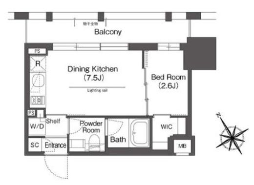 BluRock後楽園 909 間取り図