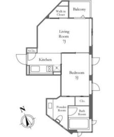 KDXレジデンス麻布仙台坂 702 間取り図