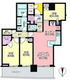 パークタワー晴海 35階 間取り図