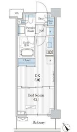 パークアクシス門前仲町テラス 608 間取り図