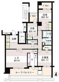 九段坂ハウス 12階 間取り図