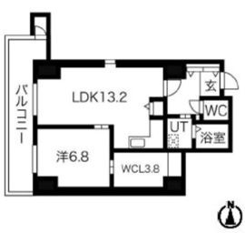 シティコート目黒 4-603 間取り図