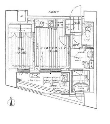 シティハウス代々木ステーションコート 5階 間取り図