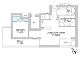 プリファード洗足 401 間取り図