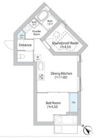 プリファード洗足 204 間取り図