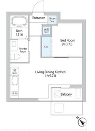 プリファード洗足 203 間取り図