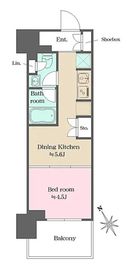 ウエリスアーバン水天宮前 820 間取り図