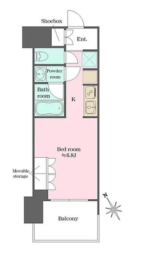 ウエリスアーバン水天宮前 828 間取り図