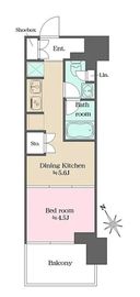 ウエリスアーバン水天宮前 829 間取り図