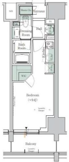 ONE ROOF RESIDENCE TAMACHI (ワンルーフレジデンス田町) 1009 間取り図