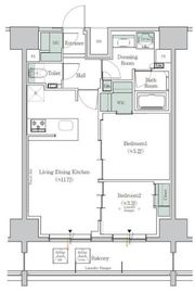 ONE ROOF RESIDENCE TAMACHI (ワンルーフレジデンス田町) 1402 間取り図