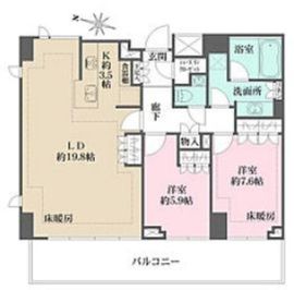 ザ・パークハウス六番町 6階 間取り図