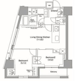 ザ・パークハビオ目黒桜邸 301 間取り図
