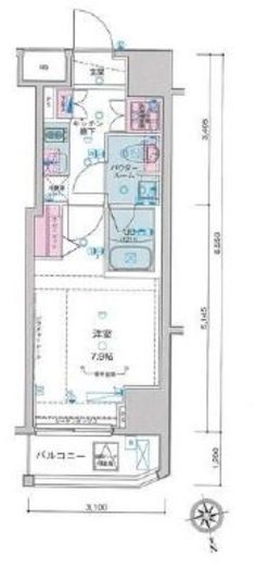 ジェノヴィア新宿御苑グリーンヴェール 11階 間取り図