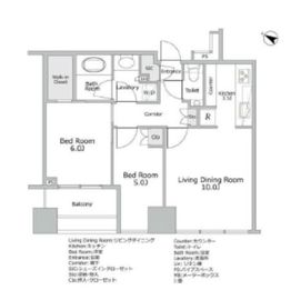 プレミストタワー白金高輪 32階 間取り図