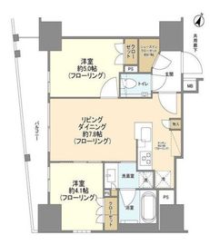 ザ・パークハウスアーバンス早稲田 6階 間取り図