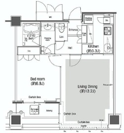 品川グラスレジデンス 1207 間取り図