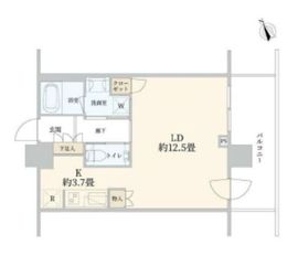 シティタワー新宿 15階 間取り図