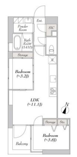 LUMIEC MEGURO (ルミーク目黒) 302 間取り図