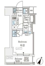 ベルファース大井町グランデ 1004 間取り図