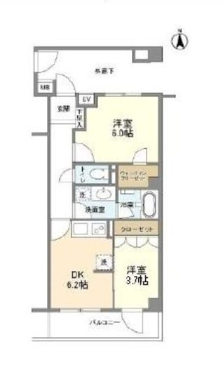 プラムガーデン関根 409 間取り図
