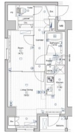 プレミアムキューブ大井町#mo 5階 間取り図