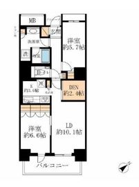 ステーションツインタワーズ糀谷フロントウエスト 5階 間取り図