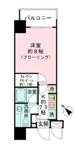 パークリュクス日本橋小網町mono 7階 間取り図