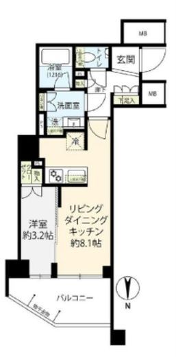 レジデンシャル池袋本町 7階 間取り図