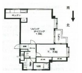 マンション芝白金 7階 間取り図