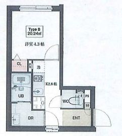 コンポジット清澄イースト 102 間取り図