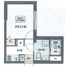 コンポジット清澄イースト 202 間取り図