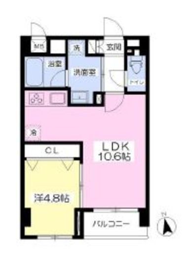 ミア高輪 4D 間取り図