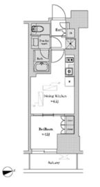 nido蔵前Residence 804 間取り図