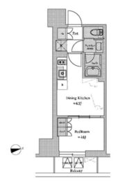 nido蔵前Residence 805 間取り図