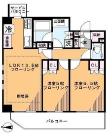 ルネ品川中延 5階 間取り図