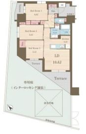ジオ・イニシア田端 1階 間取り図