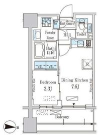 パークアクシス神楽坂・早稲田通り 404 間取り図