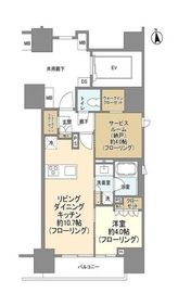 ピアース渋谷 1303 間取り図