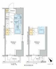プラウドフラット文京千駄木 1004 間取り図