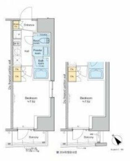 プラウドフラット文京千駄木 904 間取り図