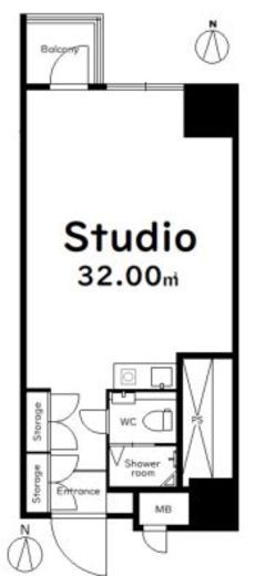 渋谷ホームズ 3階 間取り図