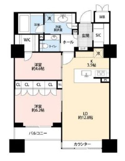オリゾンマーレ 4階 間取り図