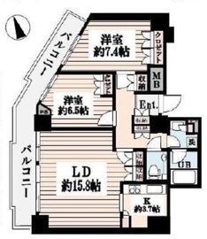 ローレルコート新宿タワー 28階 間取り図
