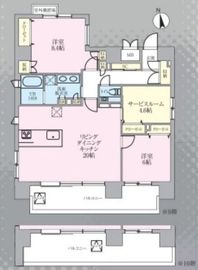 Ente Wille 南麻布 (エンテヴィレ南麻布) 1001 間取り図