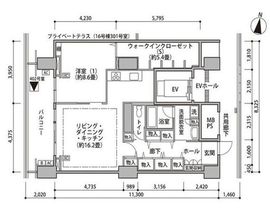 東雲キャナルコートCODAN 16-302 間取り図