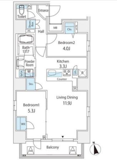 グランジット大手町 1301 間取り図